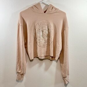 Sugar & Jade Girls L (12/14) Cropped Hooded Sweatshirt Astrology Graphic